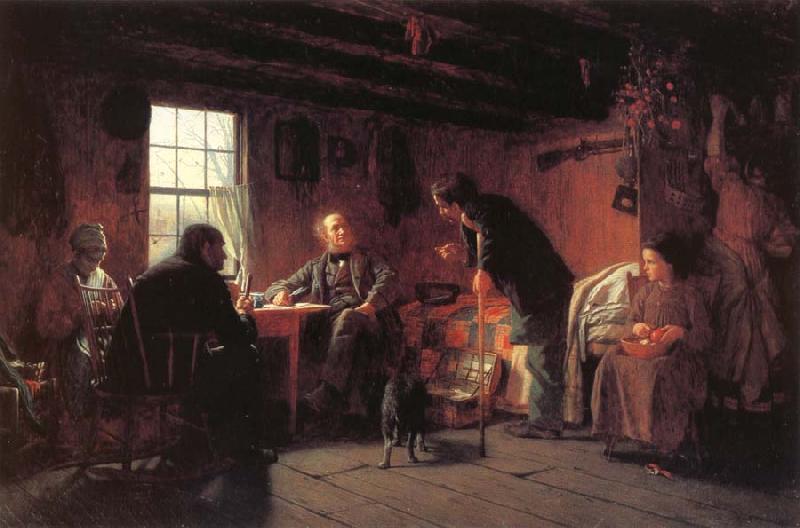 Eastman Johnson The Pension Agent oil painting image